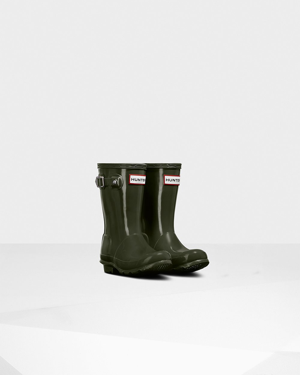 Kids Hunter Original Little Gloss - Rain Boots Dark Olive - 8926-BYQIO